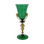 1295Murano Tipetti Veneziani, hand made blown glass goblets