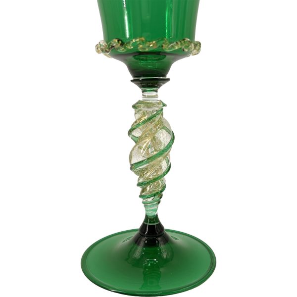 1295Murano hand made Murano glass goblet