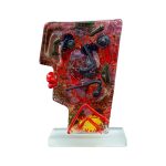 cubism tribute murano glass sculpture hand made in italy Venice