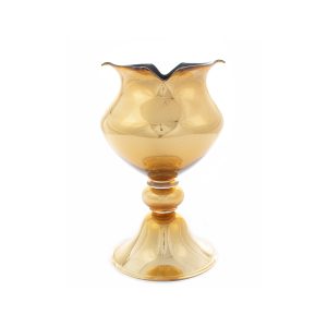 vaso artistico in vetro di murano specchio oro 24k