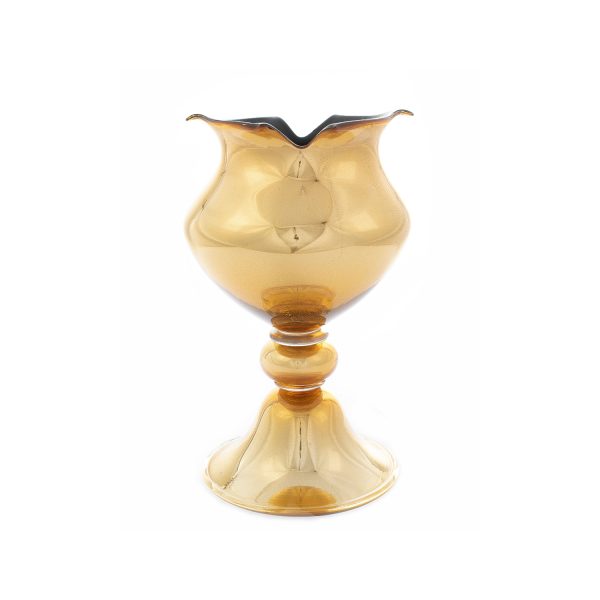 vaso artistico in vetro di murano specchio oro 24k