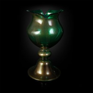 vaso artistico in vetro di murano oro 24k