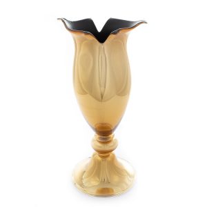 vaso artistico in vetro di murano specchio oro 24k